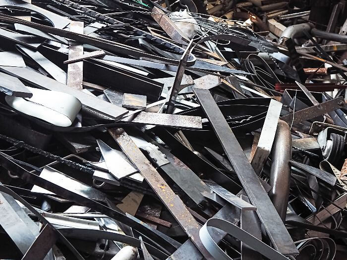 scrap metal mixed pile