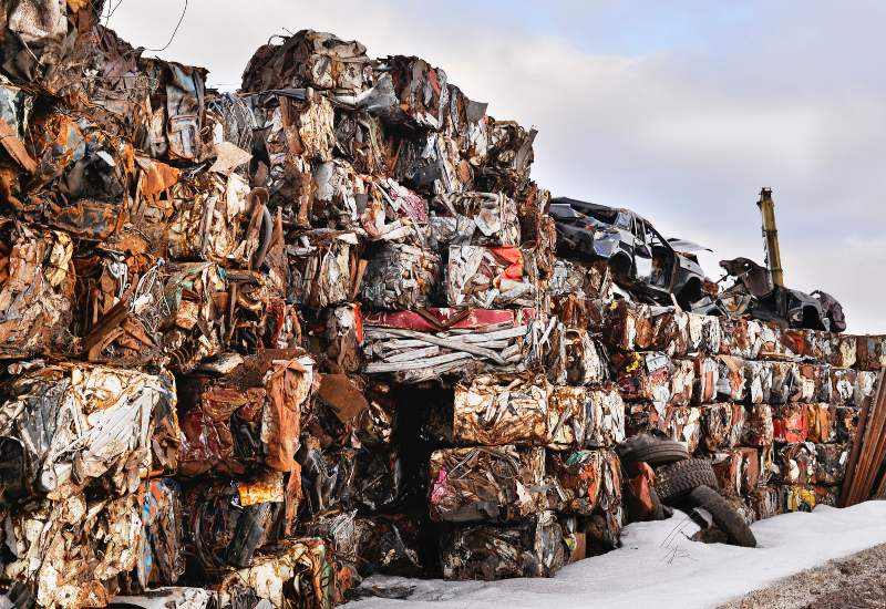 Car Being Recycled at North Star Metal Recycling in Vancouver