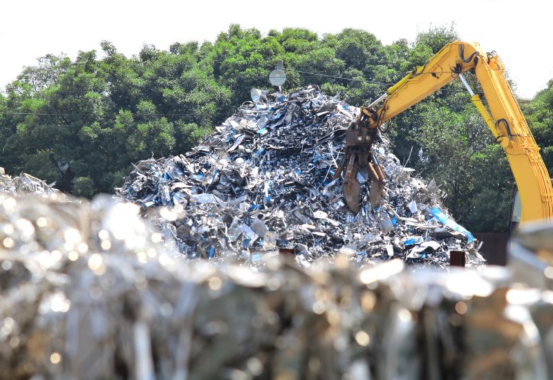 Stainless Steel Pieces Ready for Recycling at North Star Metal Recycling in Vancouver