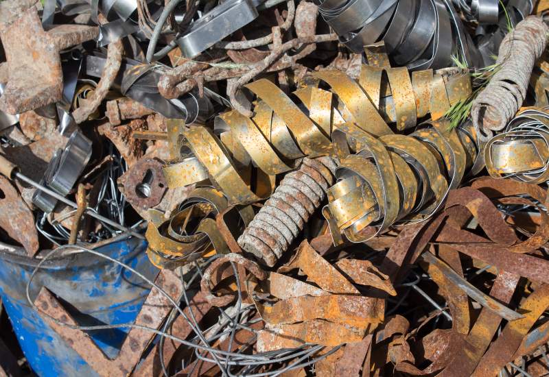 Stacks of Non-Ferrous Metals Ready to Be Recycled in Vancouver